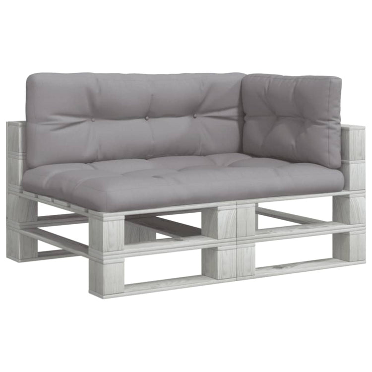 Vidaxl palletkussens 3 st stof grijs