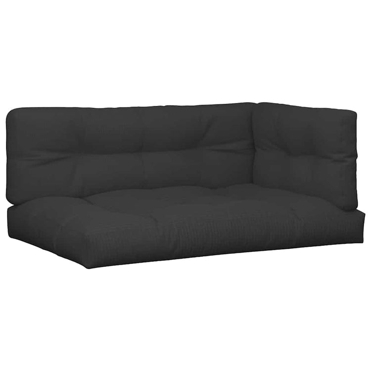 Vidaxl palletkussens 3 st stof zwart