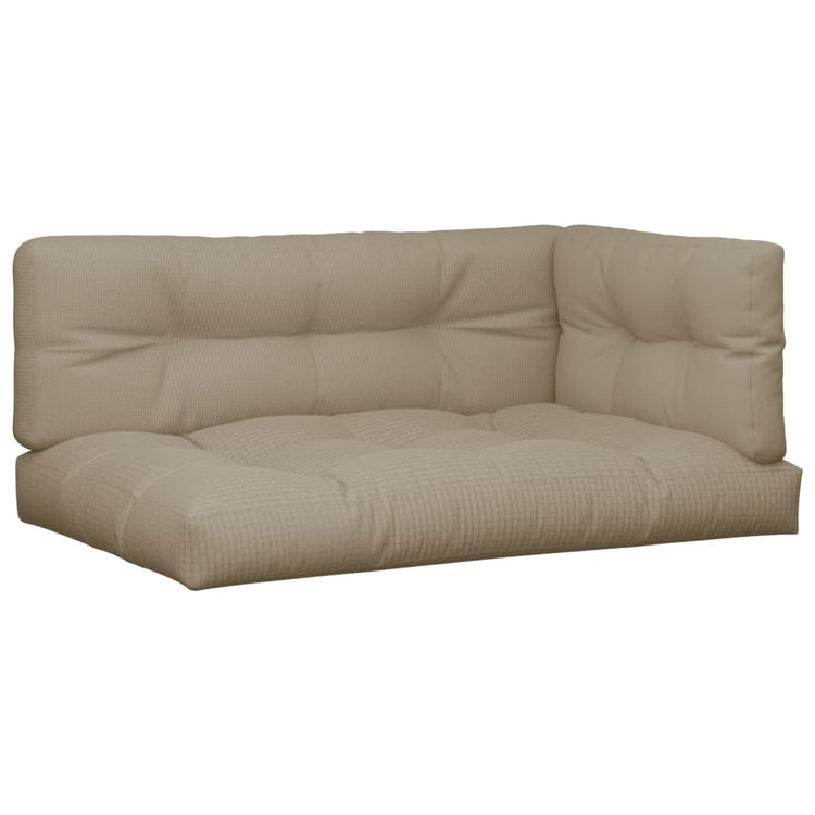 Vidaxl palletkussens 3 st stof taupe
