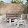 Vidaxl palletkussens 3 st stof taupe