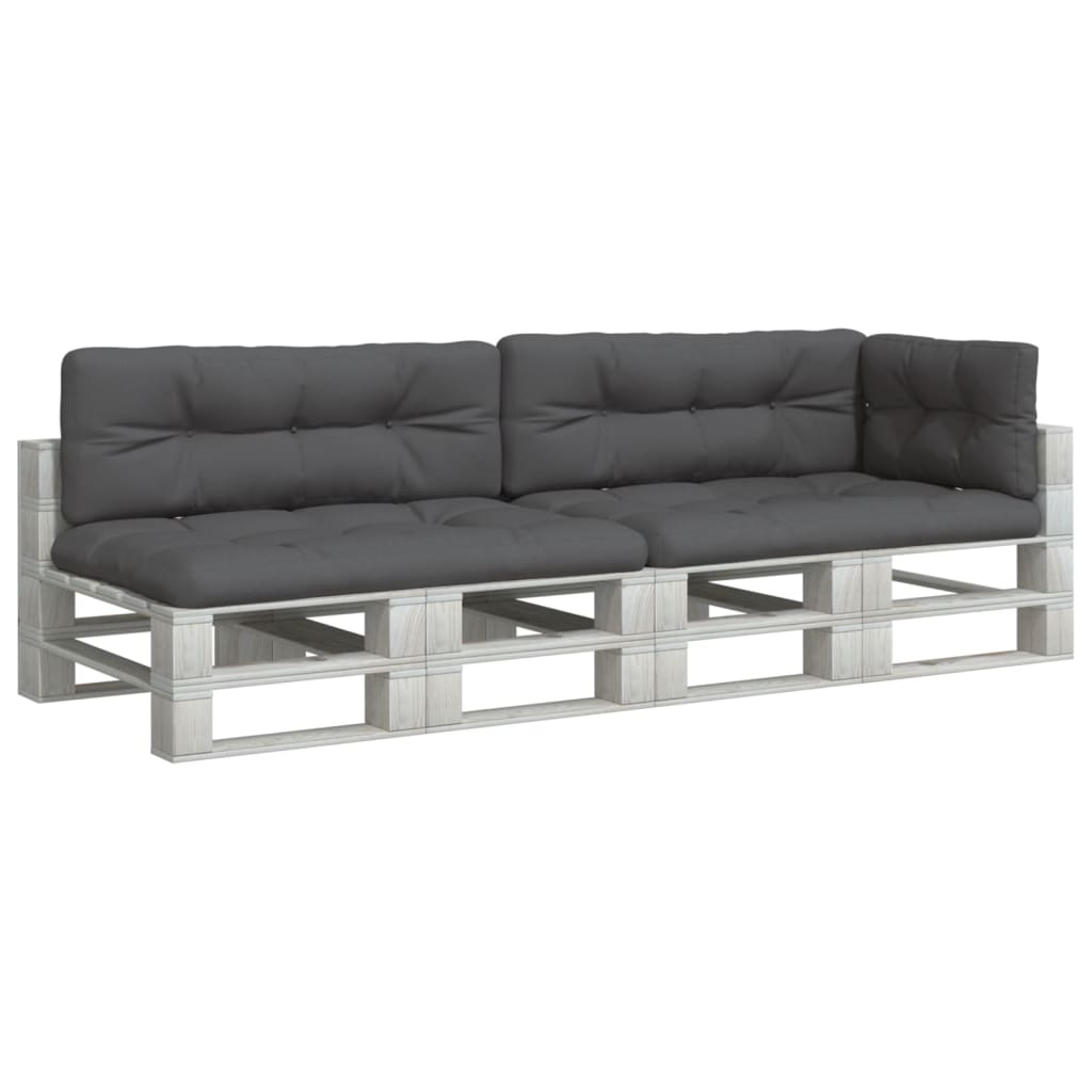 Vidaxl palletkussens 5 st stof antracietkleurig