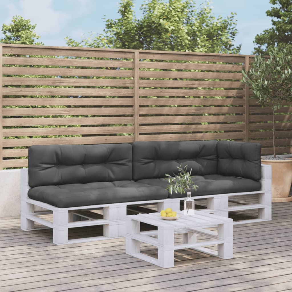 Vidaxl palletkussens 5 st stof antracietkleurig