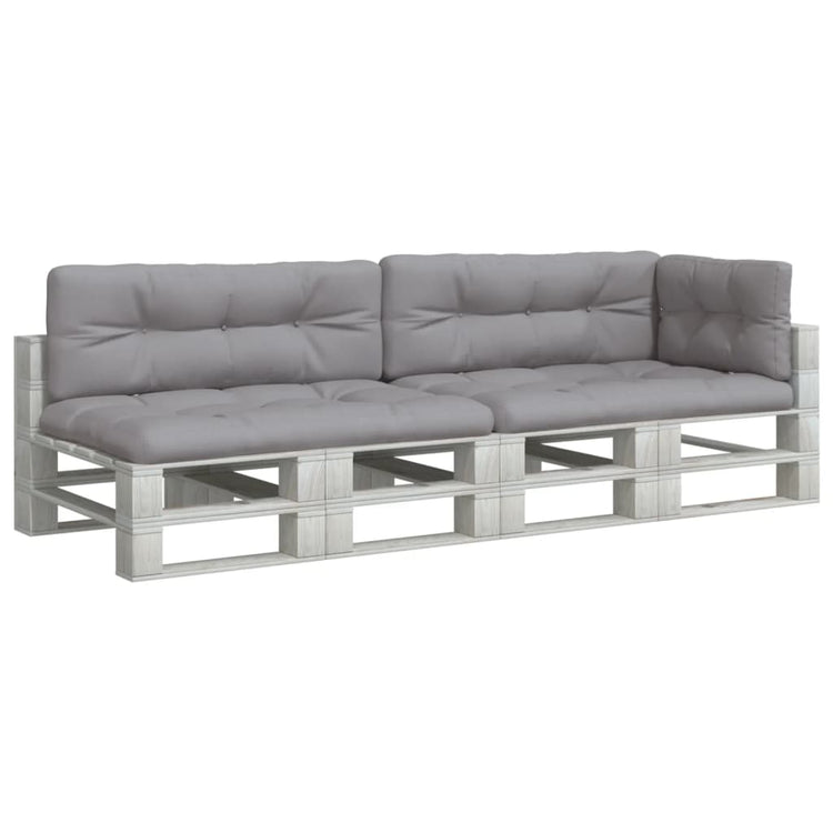 Vidaxl palletkussens 5 st stof grijs
