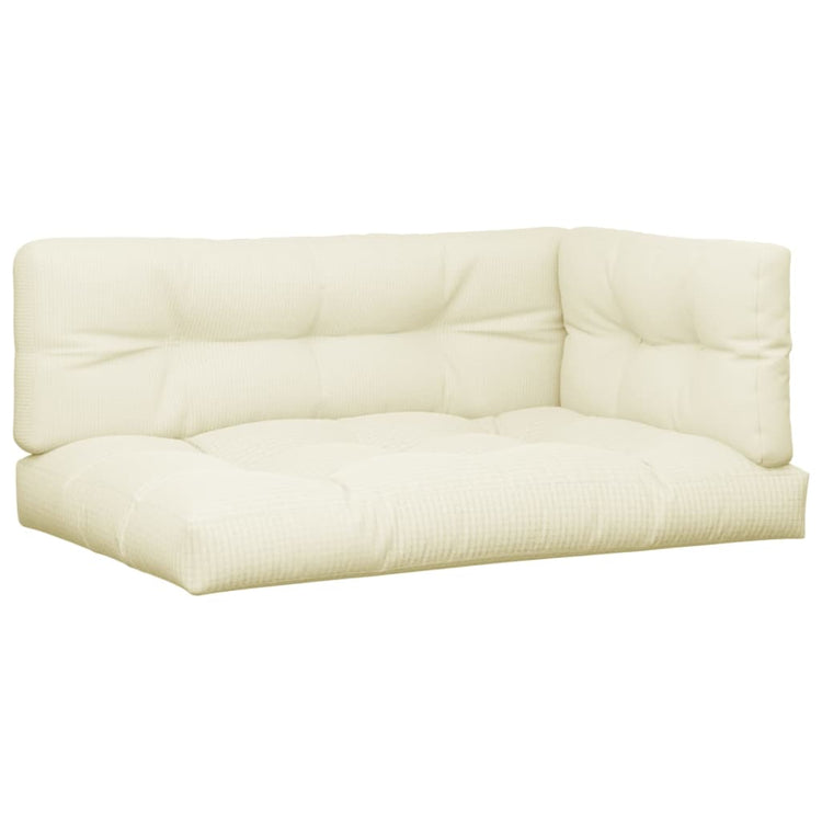 Vidaxl palletkussens 5 st stof crèmekleurig