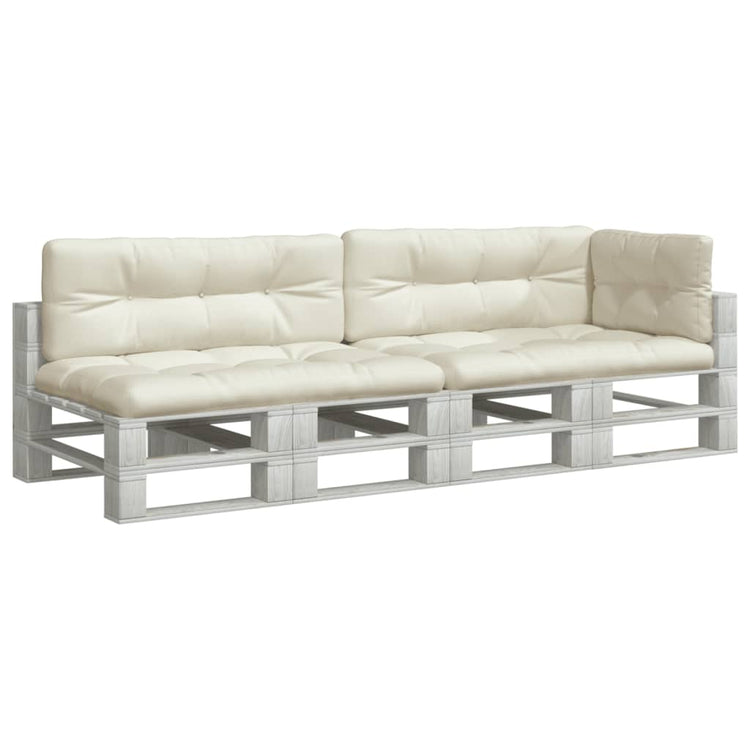 Vidaxl palletkussens 5 st stof crèmekleurig