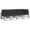 Vidaxl palletkussens 5 st stof zwart