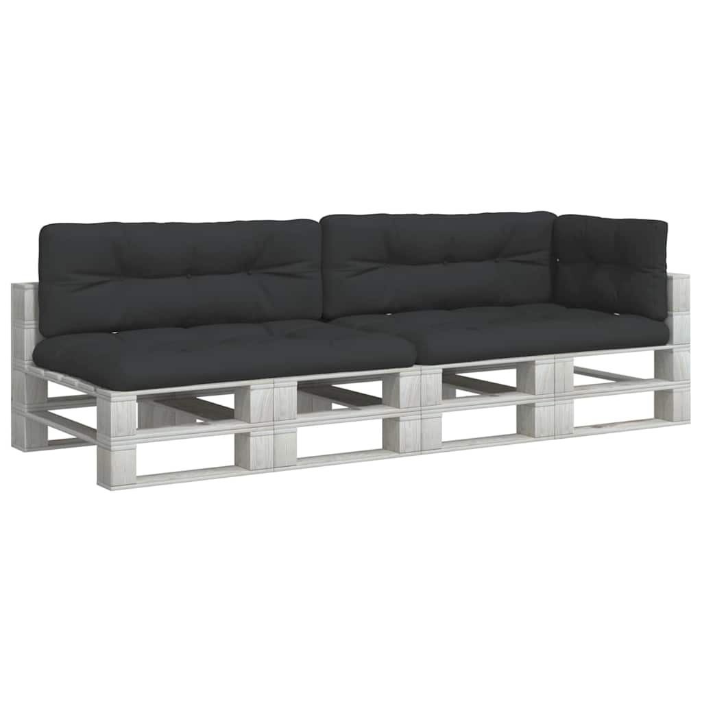 Vidaxl palletkussens 5 st stof zwart