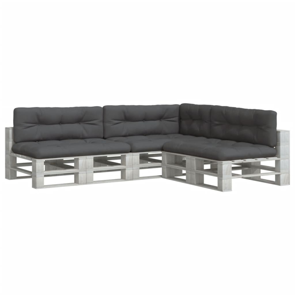 Vidaxl palletkussens 7 st stof antracietkleurig
