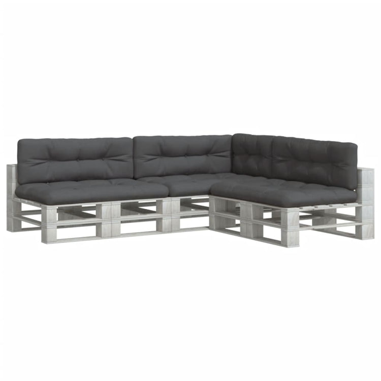 Vidaxl palletkussens 7 st stof antracietkleurig