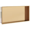 Vidaxl douchenis 62x32x9 cm roestvrijstaal geborsteld goudkleurig