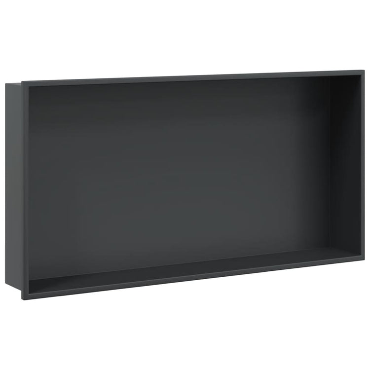 Vidaxl douchenis 62x32x9 cm roestvrijstaal matzwart