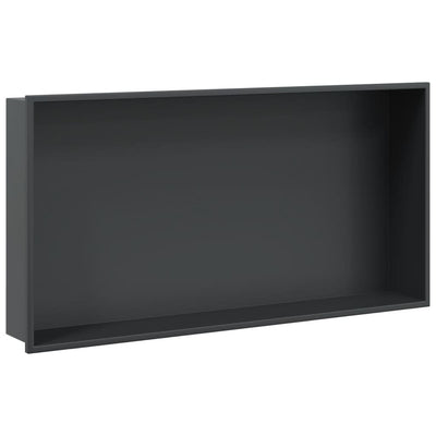 Vidaxl douchenis 62x32x9 cm roestvrijstaal matzwart