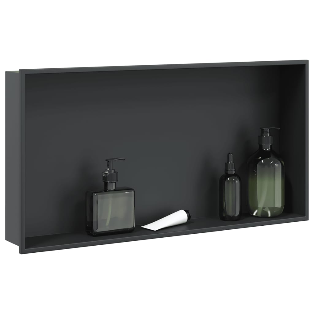 Vidaxl douchenis 62x32x9 cm roestvrijstaal matzwart