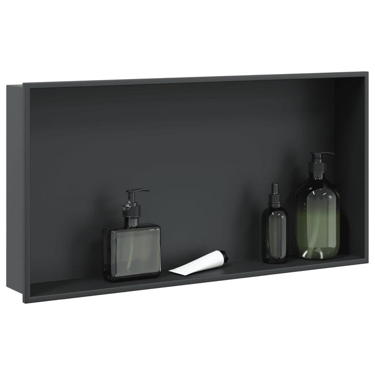 Vidaxl douchenis 62x32x9 cm roestvrijstaal matzwart