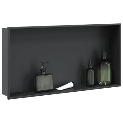 Vidaxl douchenis 62x32x9 cm roestvrijstaal matzwart
