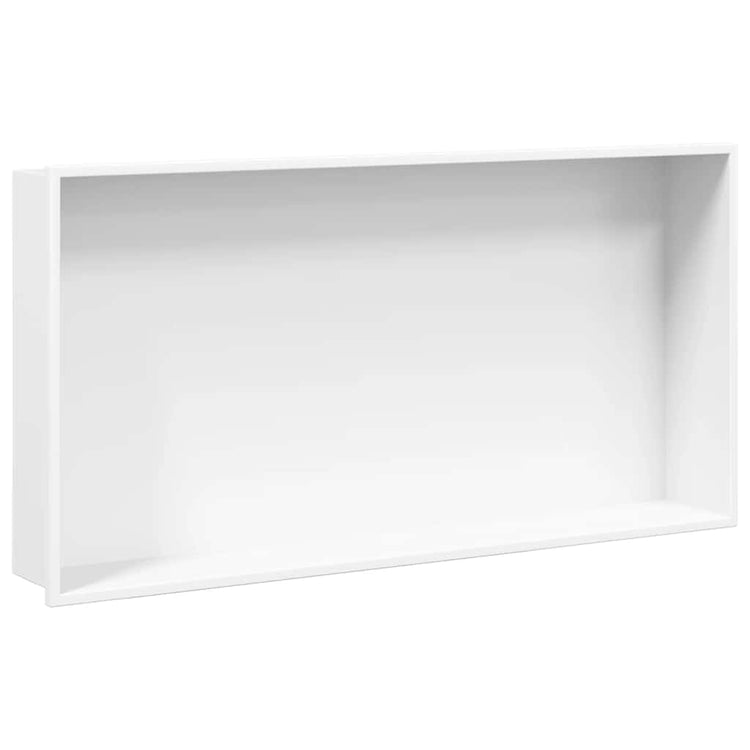 Vidaxl douchenis 62x32x9 cm roestvrijstaal matwit