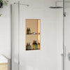 Vidaxl douchenis 32x62x9 cm roestvrijstaal geborsteld goudkleurig