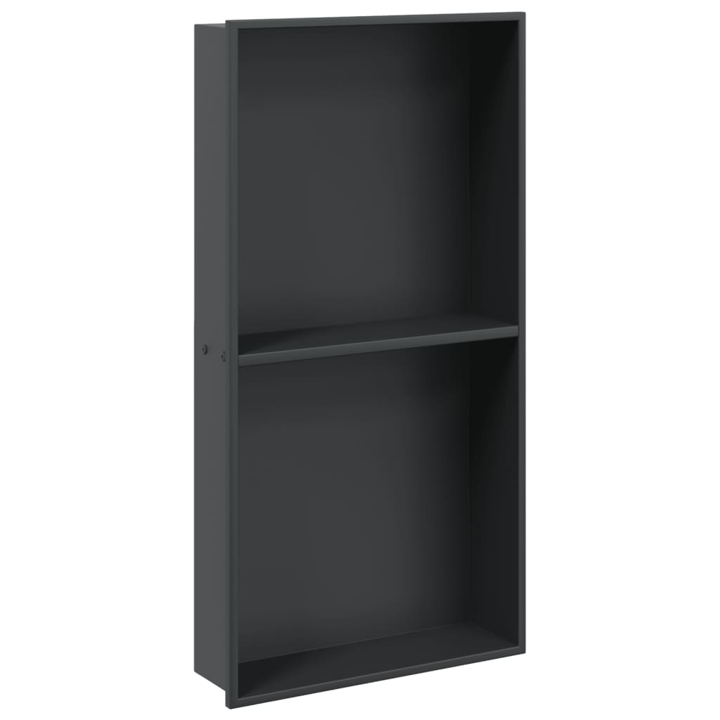 Vidaxl douchenis 32x62x9 cm roestvrijstaal matzwart