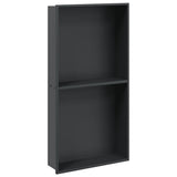 Vidaxl douchenis 32x62x9 cm roestvrijstaal matzwart - afbeelding 2