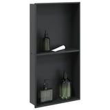 Vidaxl douchenis 32x62x9 cm roestvrijstaal matzwart - afbeelding 1