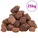 Vidaxl lavastenen 25 kg 3-5 cm rood - afbeelding 2