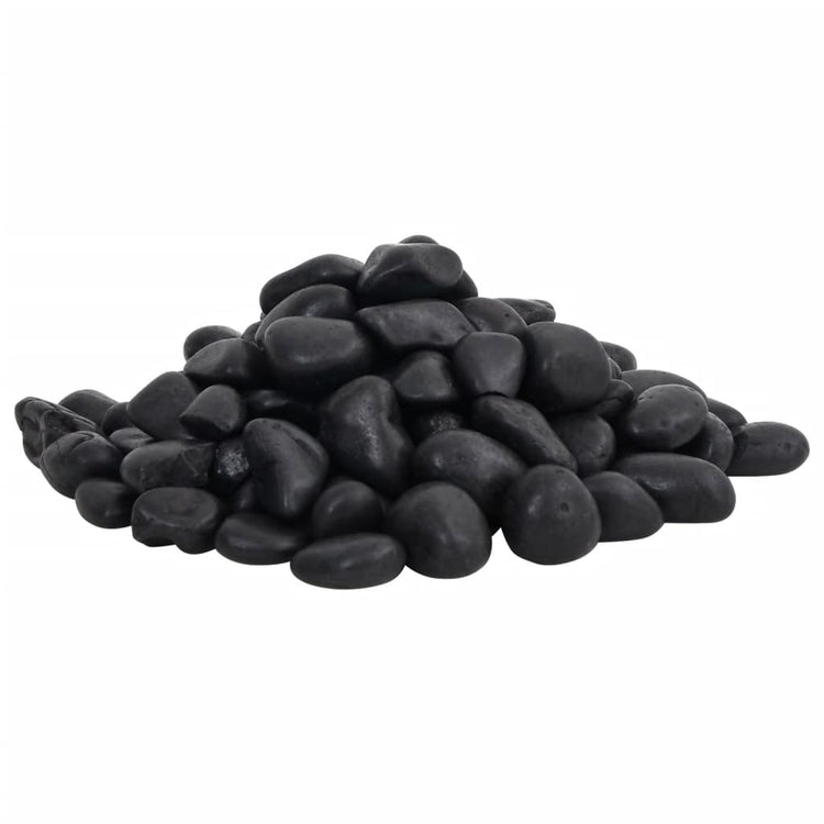 Vidaxl kiezelstenen gepolijst 2-5 cm 10 kg zwart