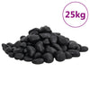 Vidaxl kiezelstenen gepolijst 2-5 cm 25 kg zwart