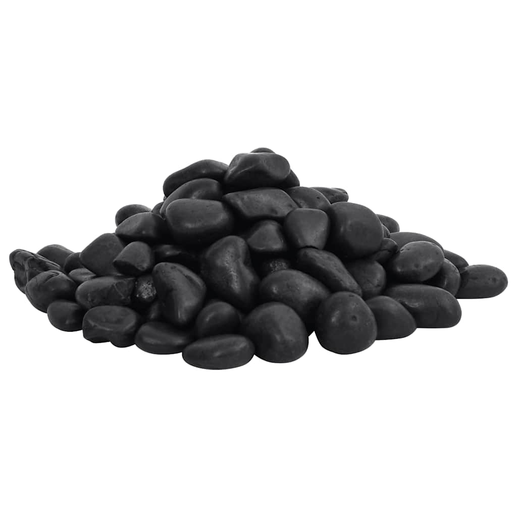 Vidaxl kiezelstenen gepolijst 2-5 cm 25 kg zwart