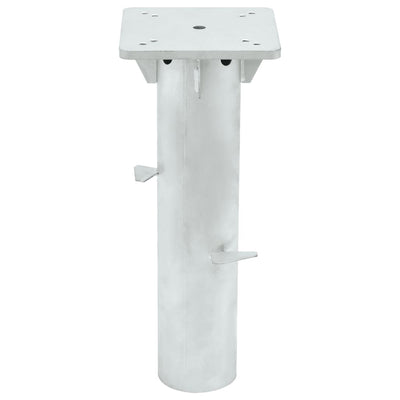 Vidaxl parasolvoet voor in de grond 16x16x39,5 cm staal zilverkleurig