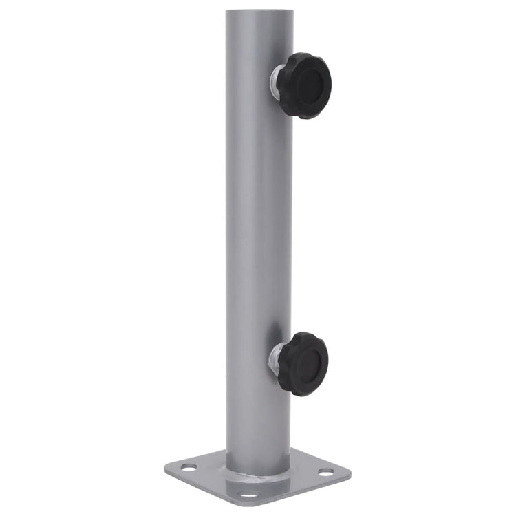 Vidaxl parasolvoet voor ø32 34 38 mm stok staal zilverkleurig