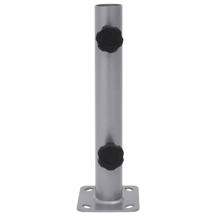 Vidaxl parasolvoet voor ø32 34 38 mm stok staal zilverkleurig
