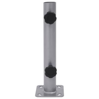 Vidaxl parasolvoet voor ø32 34 38 mm stok staal zilverkleurig