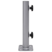Vidaxl parasolvoet voor ø32 34 38 mm stok staal zilverkleurig - afbeelding 3