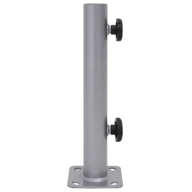 Vidaxl parasolvoet voor ø32 34 38 mm stok staal zilverkleurig