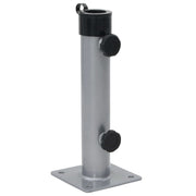 Vidaxl parasolvoet voor ø38 48 mm stok staal zilverkleurig - afbeelding 1