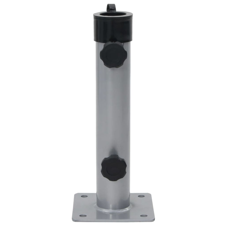 Vidaxl parasolvoet voor ø38 48 mm stok staal zilverkleurig