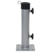 Vidaxl parasolvoet voor ø38 48 mm stok staal zilverkleurig - afbeelding 3