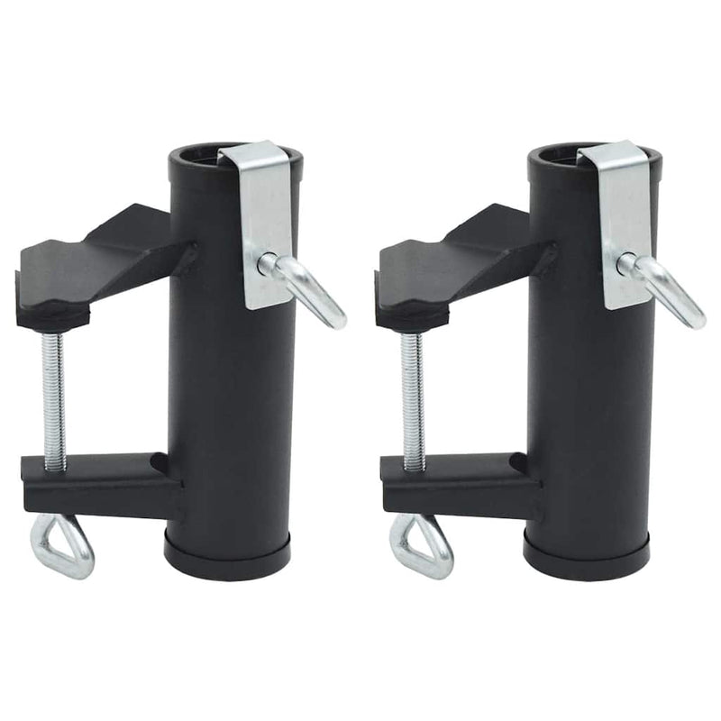 Vidaxl parasolklemmen voor balkon 2 st 25-38 mm staal