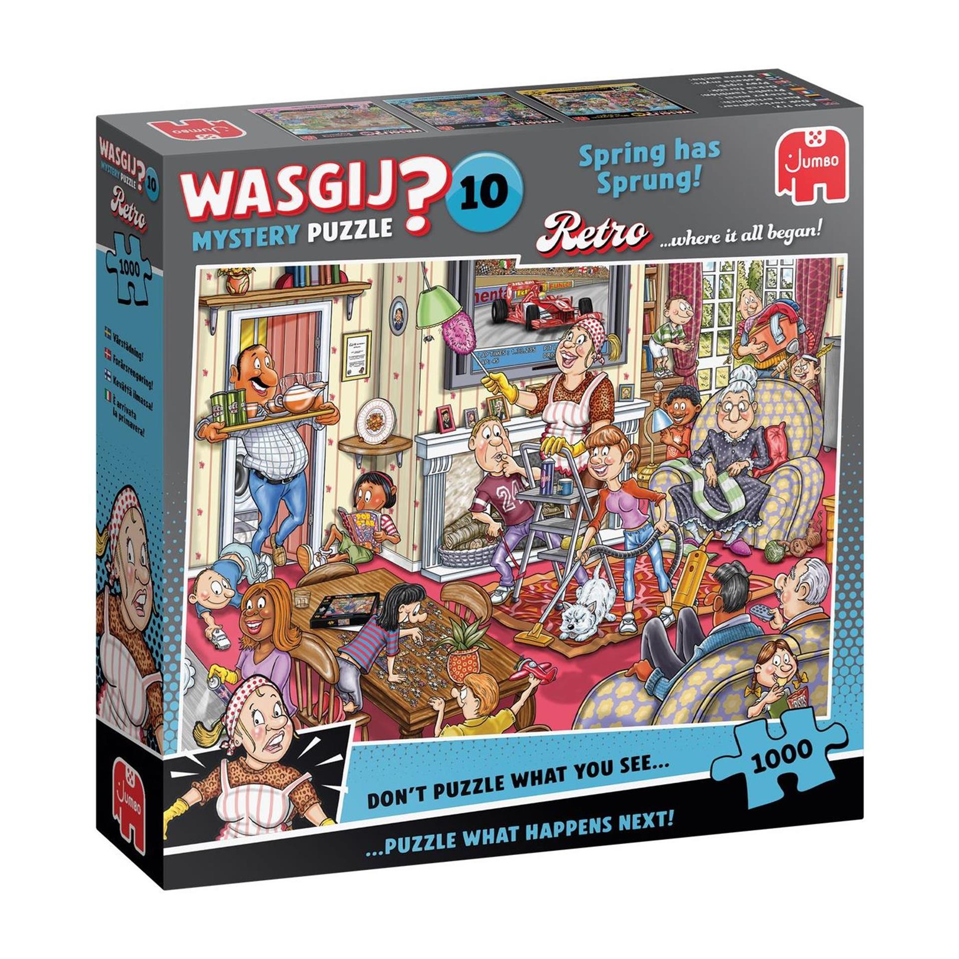Jumbo wasgij retro mystery 10 - de voorjaars-schoonmaak! - 1000 stukjes puzzel - legpuzzel voor volwassenen