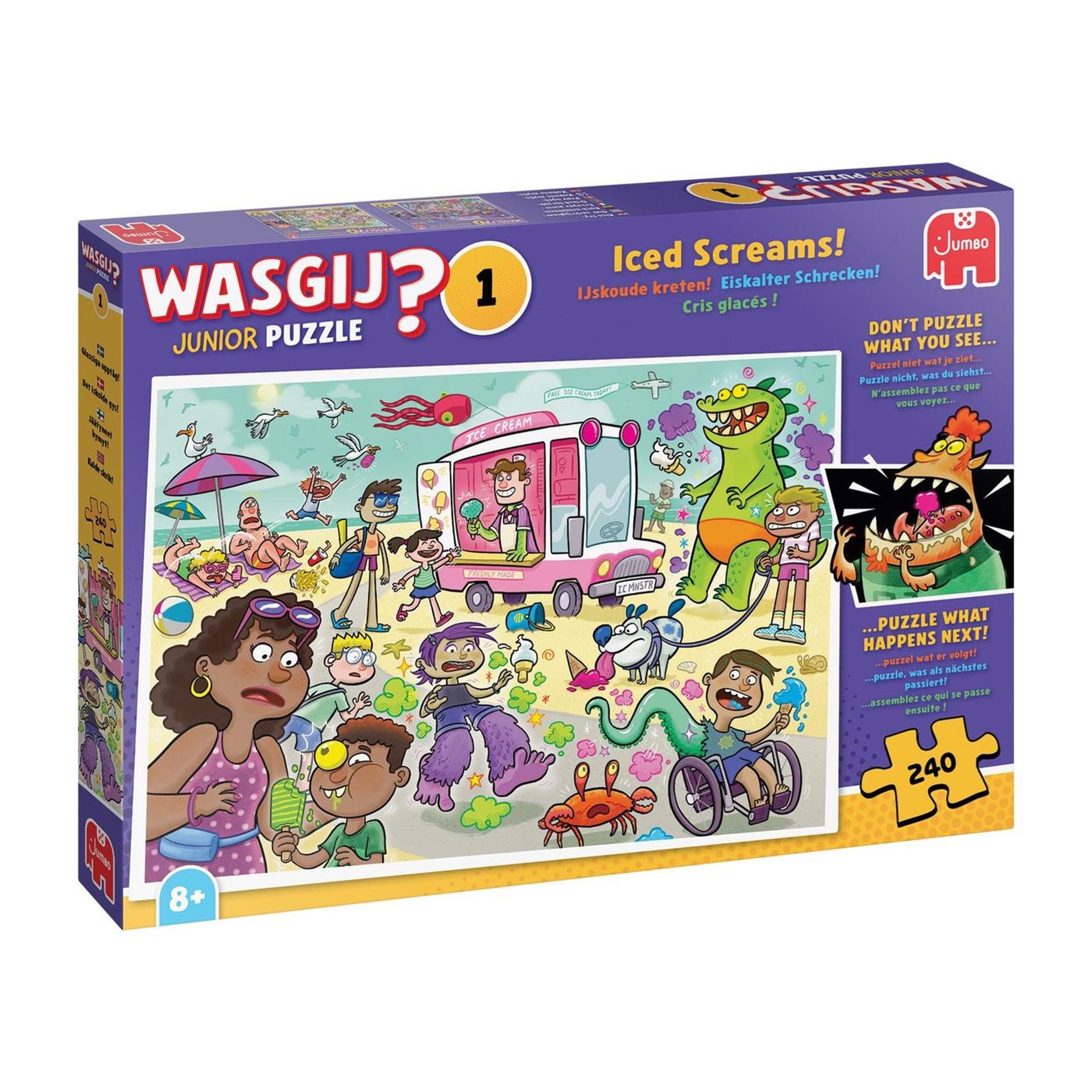Jumbo wasgij junior - ijskoude kreten! - 240 stukjes - legpuzzel voor kinderen