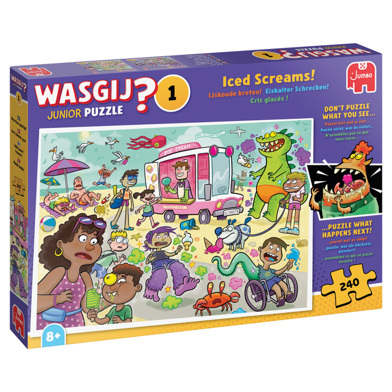 Jumbo wasgij junior - ijskoude kreten! - 240 stukjes - legpuzzel voor kinderen