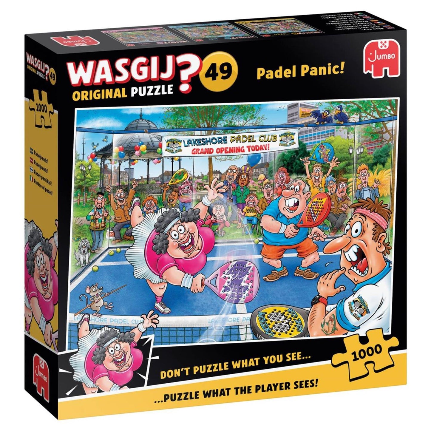 Jumbo wasgij original 49 - paniek op de padelbaan! - 1000 stukjes