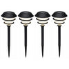 Pro garden solar tuinlampen 4 stuks zwart