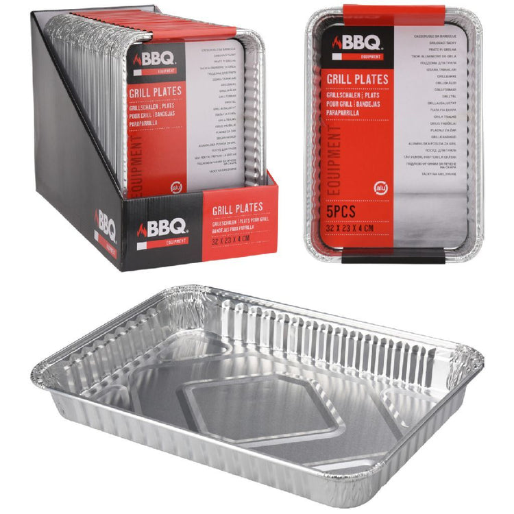Bbq schalen set van 4 stuks 32x23 cm | 18 stuks