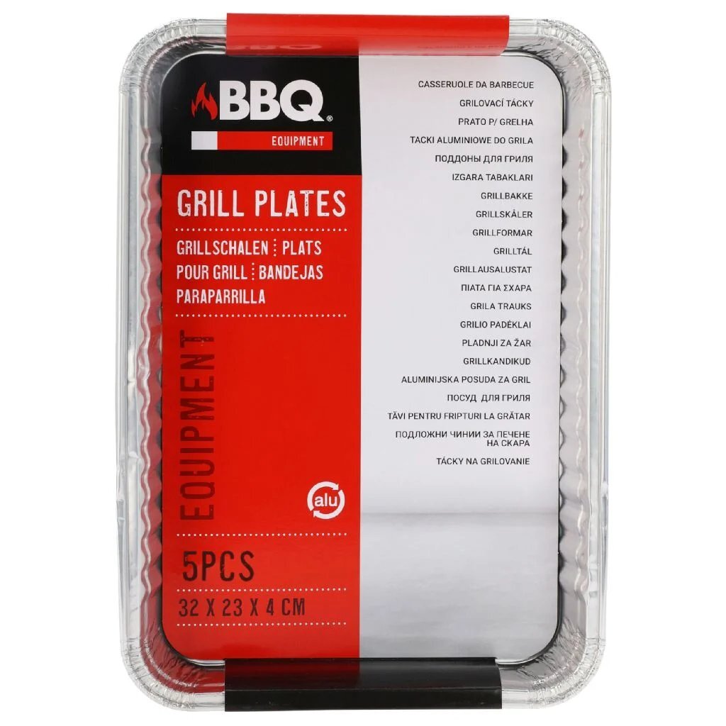 Bbq grillschalen 32x23x4 cm 4 stuks