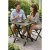 Pro garden campingtafel 50x43x43 saliegroen kunststof