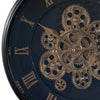 Excellent houseware analoge wandklok 40 cm goud zwart