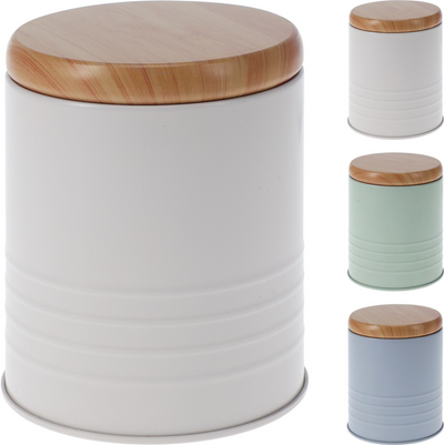 Excellent houseware voorraadblik rond ø8,5xh10,5cm