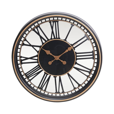 Overige merken analoge wandklok 49.5 cm zwart goud