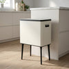 Excellent houseware afvalbak 35l metaal crème zwart